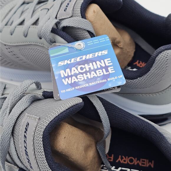 Skechers 10.5 Men's Machine Washable Lace-Up Wave-Flex Air Athletic Shoe 12 - Picture 5 of 5